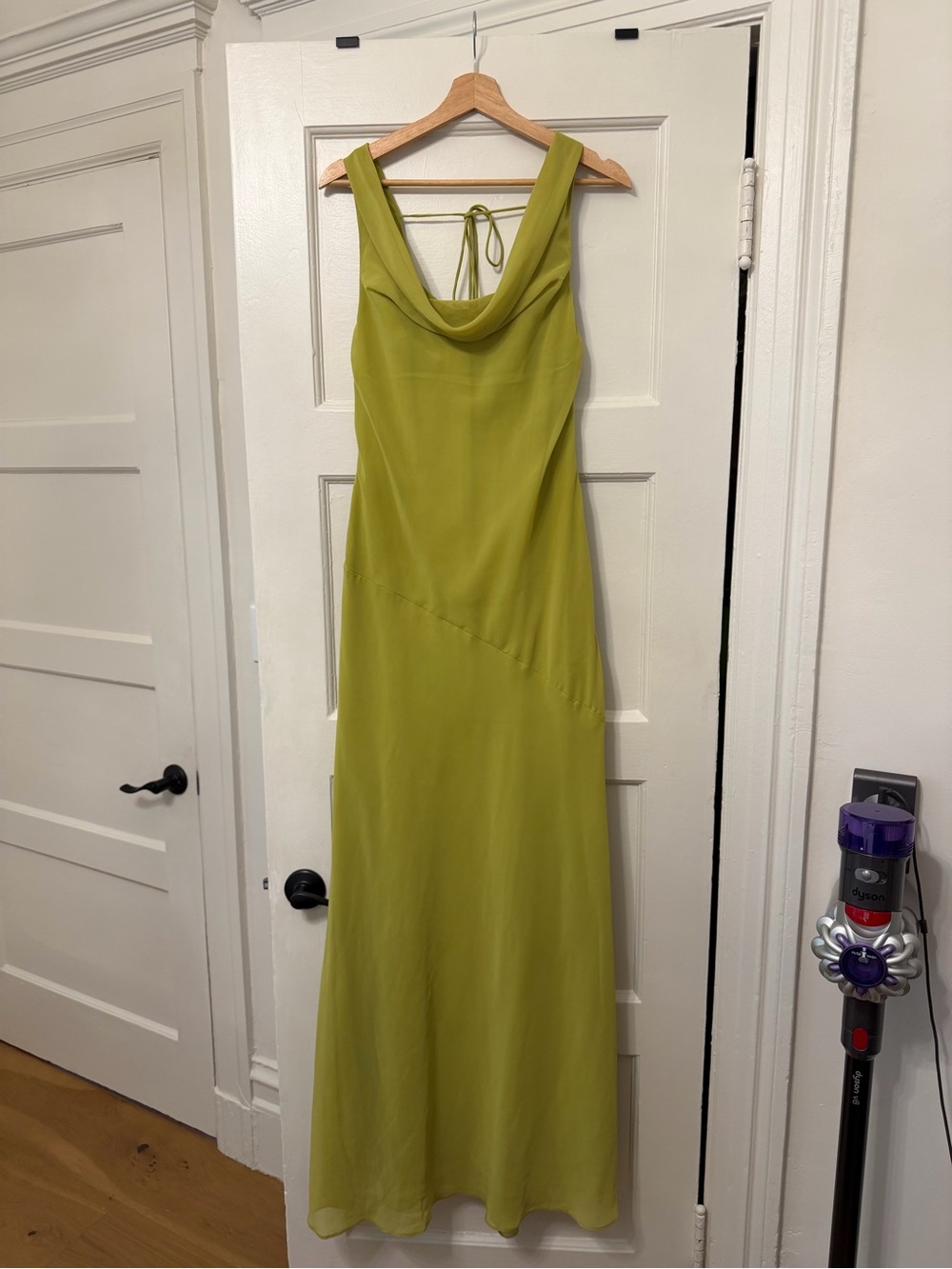 Azazie Rylina Chiffon Lemongrass - Size 8